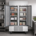 Thumbnail image #4 for Beverage-Air Horizon Series Two-Section Reach-In Freezer with Solid Lockable Doors, 35.08 Cu. Ft., Stainless Steel, Self-Contained