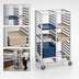 Thumbnail image #3 for Channel Standard Series Double Section Aluminum Cafeteria Tray Rack, 36-Inch Height, 20-Tray Capacity