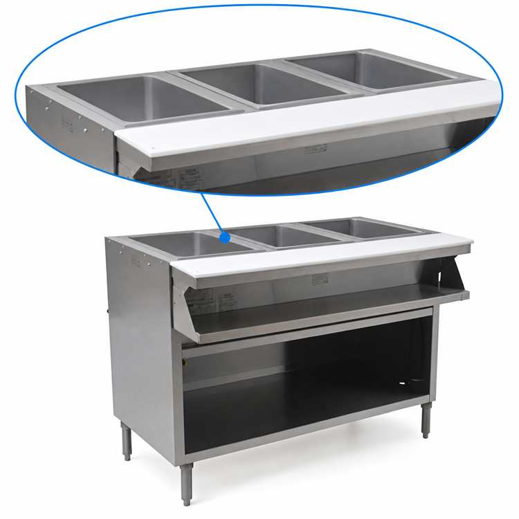 Product image #3 for Eagle Spec-Master 48-Inch Open Front Sealed Well Hot Food Table, 3-Well Electric, 208V