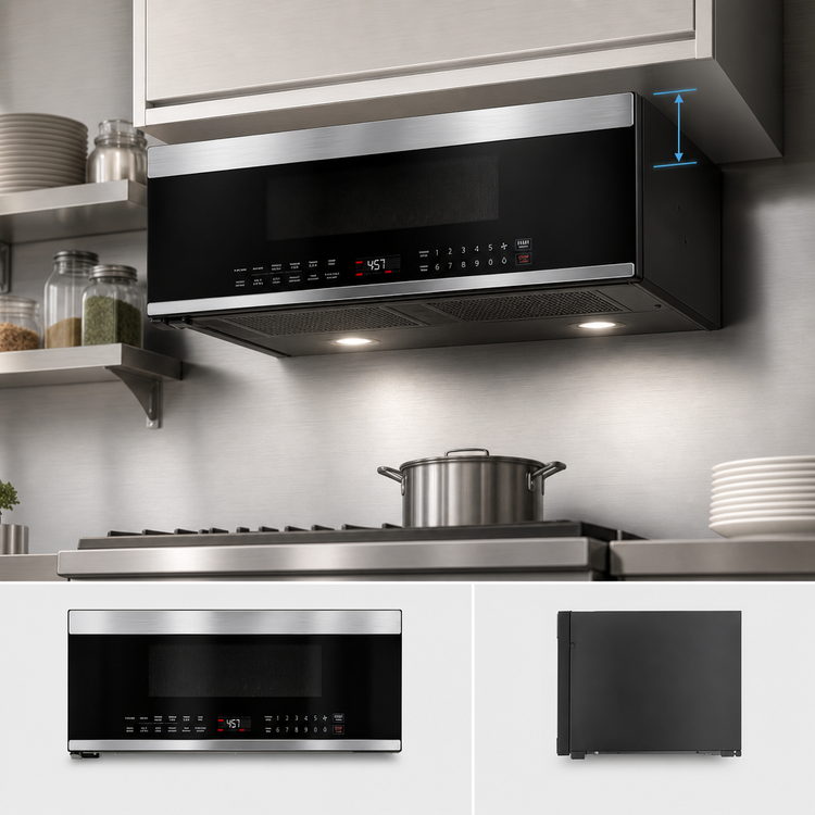 Product image #3 for Koolmore Low Profile Microwave Oven with 400 CFM Venting, 1.2 Cu. Ft., 1 kW