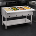 Thumbnail image #3 for Eagle Group 63-1/2-Inch Wide 4-Well Liquid Propane Hot Food Table with Open Base, Stainless Steel Top, and Cutting Board