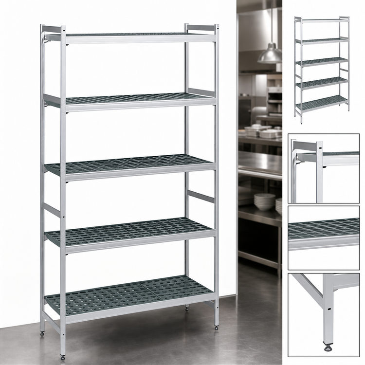 Product image #3 for Fermostock 5-Tier Starter Polymer Shelving Unit, 26 Inch W x 22 Inch D x 83 Inch H