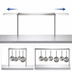 Thumbnail image #4 for 36-Inch Table-Mount Adjustable 360-Degree Stainless Steel Pot Rack