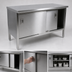 Thumbnail image #3 for John Boos Enclosed Work Table with Sliding Doors, 96 x 30 Inches, 14-Gauge 300 Series Stainless Steel Flat Top