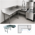 Thumbnail image #3 for Advance Tabco Korner Left-Hand L-Shaped Soil Dish Table with Pre-Rinse Sink, 47-Inch, 304 Stainless Steel