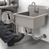 Thumbnail image #3 for Advance Tabco Wall-Mounted One-Station Service Sink with Knee Valve and Gooseneck Spout, 20-Inch x 19-1/2-Inch Bowl, 16-Gauge 304 Stainless Steel