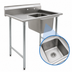 Thumbnail image #3 for Eagle Group 414 Series One-Compartment Stainless Steel Sink with Left Drainboard, 44-7/8 Inch Wide