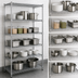 Thumbnail image #3 for Steel Works Stainless SW2454C-5 Heavy Duty 5-Tier Chrome Wire Shelving Unit, 24 x 54 x 84 Inches, 800 lb Capacity