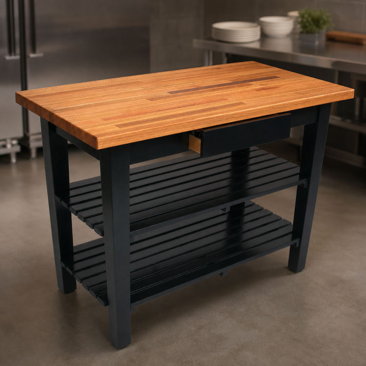 Product image #4 for John Boos Appalachian Red Oak Wood Top Country Work Table, 36 x 25 x 34-3/4 Inches, 1-1/2 Inch Thick