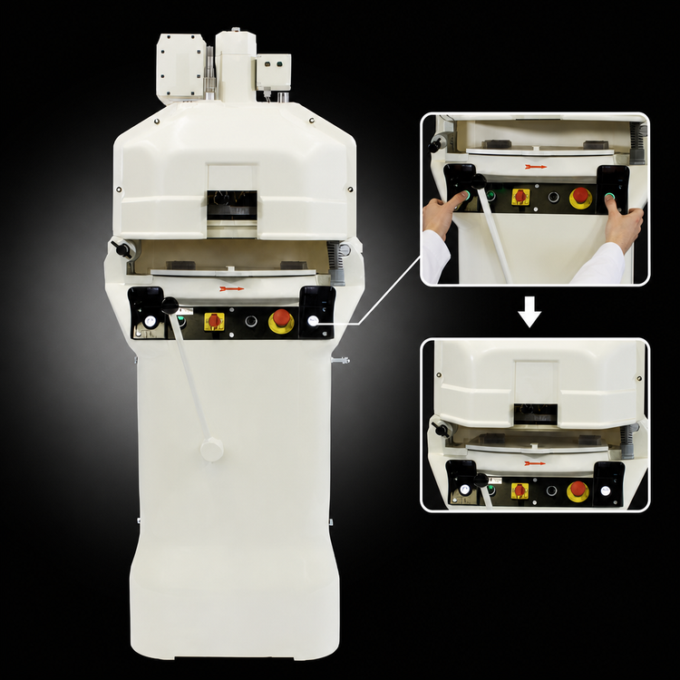 Product image #3 for Erika Record EASY 7/71 RH Semi-Automatic Floor Model Dough Divider/Rounder, 20-Part