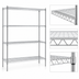 Thumbnail image #3 for EAGLEbrite Red-i-Pak 4-Tier Stationary Wire Shelving Unit, 48W x 18D x 74H, Zinc Finish