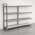 Thumbnail image #3 for Camshelving Elements XTRA Stationary Add-On Shelving Unit, 24-Inch Wide x 18-Inch Deep x 64-Inch High, 4-Tier, Vented & Solid, Speckled Gray