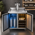 Thumbnail image #4 for Beverage Air Dual Zone Wine & Beer Draft Cooler with 2-Tap Tower, 24-Inch Wide, 4-Keg Stainless Steel Flat Top Beer Dispenser