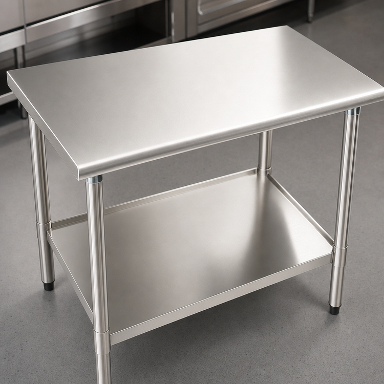Product image #3 for Eagle Deluxe Series Stainless Steel Work Table with Adjustable Undershelf, 72-Inch x 24-Inch