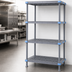 Thumbnail image #3 for Quantum Millenia 24 x 24 x 86 Inch Polymer Stationary Starter Shelving Unit with 4 Open Grid Shelves