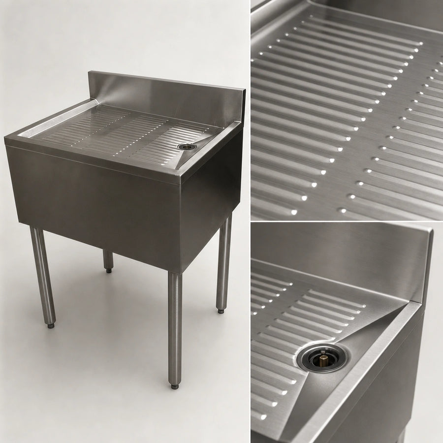 Stamped & Pitched Drainboard