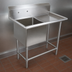 Thumbnail image #3 for John Boos Pro-Bowl 1-Compartment Sink with Right Drainboard and 10-Inch Boxed Backsplash, 14-Gauge Stainless Steel, 40-3/16 x 23-1/2 x 44-1/16 Inches