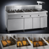 Thumbnail image #3 for Imperial IFSCB650E 6-Tank Electric Floor Fryer with Built-In Filter System and Dump Station
