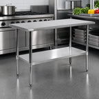 Thumbnail image #4 for Flash Furniture NH-WT-2448-GG 48-Inch x 24-Inch Stainless Steel Prep and Work Table with Undershelf