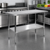 Thumbnail image #4 for 48-Inch x 24-Inch Stainless Steel Prep and Work Table with Undershelf