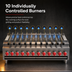Thumbnail image #4 for American Range ARKB-60 60-Inch Countertop Gas Kebab Broiler with 10 Individually Controlled Burners