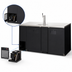 Thumbnail image #3 for Everest Refrigeration EBD3-BB Two-Section Back Bar & Direct Draw Keg Refrigerator Combo with Single Faucet, 68 Inch Flat Top, 24 Cu. Ft.