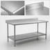 Thumbnail image #3 for BlendPort Deluxe Series 84-Inch x 24-Inch Stainless Steel Worktable with 4-1/2-Inch Backsplash and Undershelf
