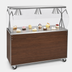 Thumbnail image #3 for Vollrath 2-Series Affordable Portable 46-Inch Cafeteria Utility Station with Solid Base and Cafeteria Breath Guard, Walnut Woodgrain