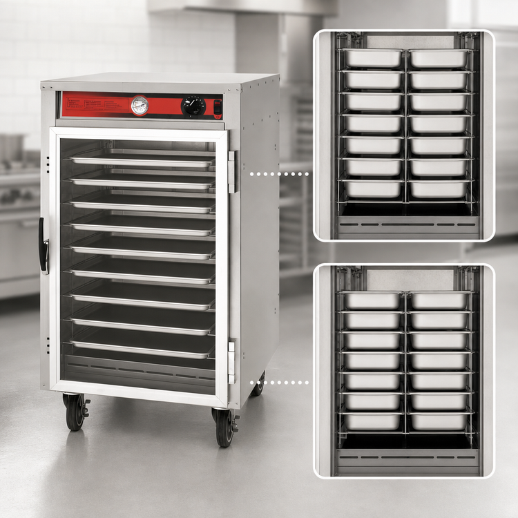 Product image #3 for Vulcan VHFA9 Mobile Non-Insulated Heated Holding Cabinet, 9 Pan Capacity