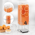 Thumbnail image #3 for Cal-Mil Mid-Century 3 Gallon Square Beverage Dispenser with Ice Chamber, Drip Tray, and Chrome Wire Base