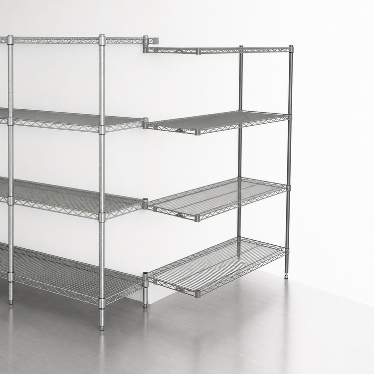 Product image #3 for Metro Super Erecta Brite Add-On Wire Shelving Unit, 42 x 18 x 63 Inches, 4 Shelves
