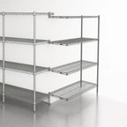Thumbnail image #3 for Metro Super Erecta AN346BR Add-On Wire Shelving Unit, 42 x 18 x 63 Inches, 4 Shelves, 2 Posts, Zinc Finish
