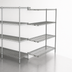 Thumbnail image #3 for Metro Super Erecta Brite Add-On Wire Shelving Unit, 42 x 18 x 63 Inches, 4 Shelves