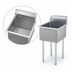 Thumbnail image #3 for Sapphire Manufacturing Budget 1-Compartment Stainless Steel Sink with Legs, 27 x 24-1/2 in.