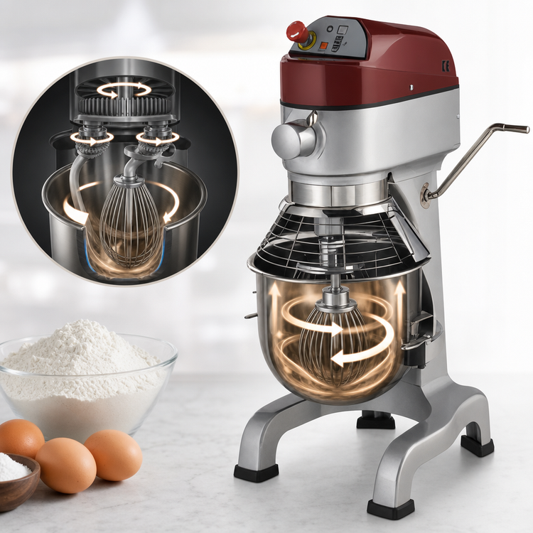 Product image #3 for Axis AX-M20 20 Quart Gear-Driven Floor Model Planetary Mixer
