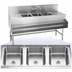 Thumbnail image #3 for Eagle Spec-Bar Three-Compartment Underbar Sink Unit with Left Drainboard, 72 x 19 x 37 Inches, Type 304 Stainless Steel