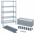 Thumbnail image #3 for Quantum Gray Epoxy Antimicrobial Wire Shelving Starter Kit, 42 x 21 x 54 Inches, 5-Shelf Stationary Unit