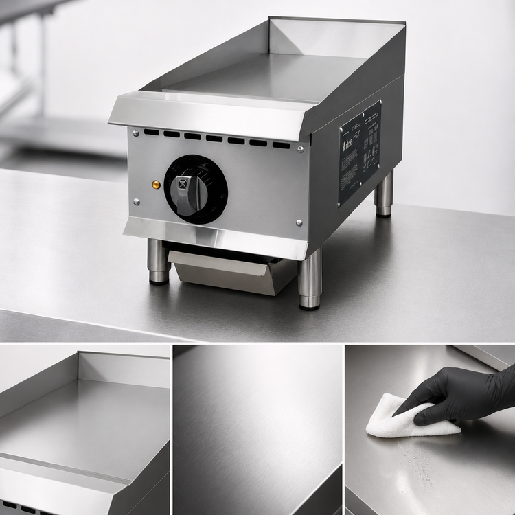 Product image #3 for IKON Cooking 12-Inch Electric Countertop Griddle with Smooth Steel Plate