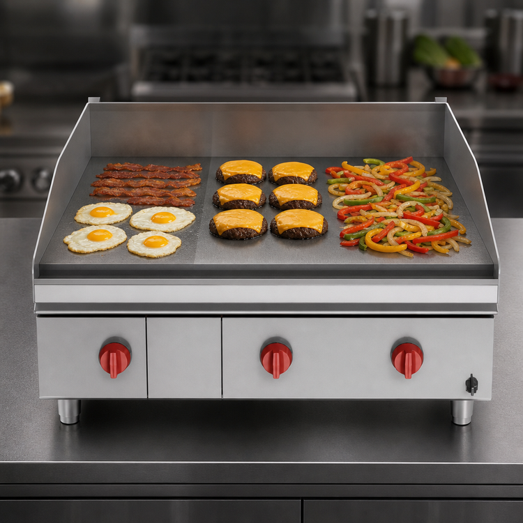 Product image #3 for Lang LG Series 60-Inch Gas Countertop Griddle with 1-Inch Smooth Steel Plate and Electric Snap-Action Thermostats