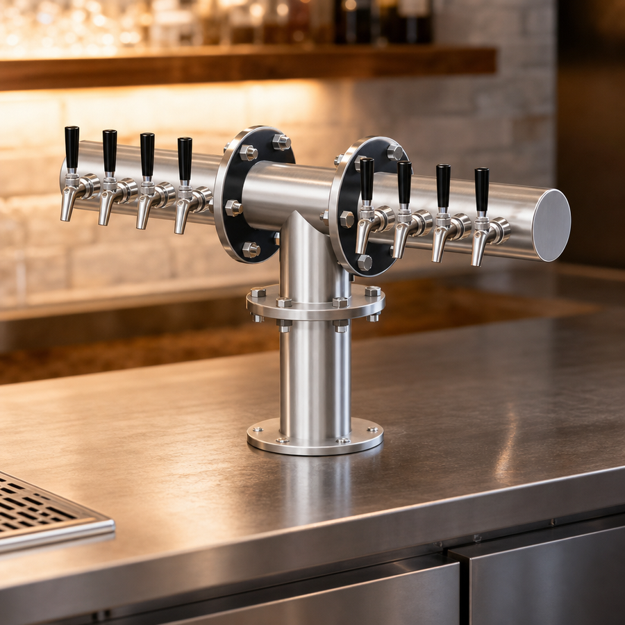 Six-Faucet T-Shape Design