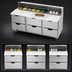 Thumbnail image #4 for Beverage-Air 72-Inch Three-Section Refrigerated Sandwich Prep Table with 6 Drawers