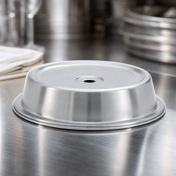 Product image #3 for Vollrath Stainless Steel Satin Finish Round Plate Cover for 11 15/16 to 12 Inch Plates