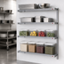 Thumbnail image #3 for Eagle Group 60-Inch Wide 4-Tier Add-On Wire Shelving Unit, 18-Inch Deep, 74-Inch High, Stainless Steel Finish