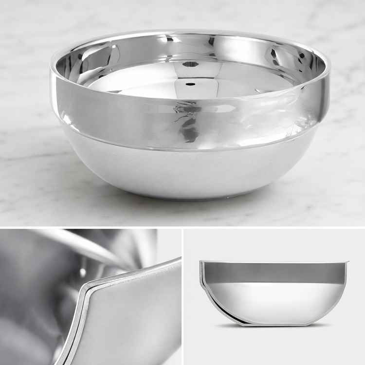 Product image #3 for American Metalcraft 10 oz Round Double Wall Stackable Stainless Steel Serving Bowl