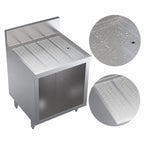 Thumbnail image #3 for Krowne Royal Series KR24-S24 24-Inch x 24-Inch Freestanding Underbar Drainboard Cabinet, Open Base, Stainless Steel, 6-Inch Splash