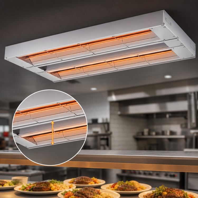 Product image #3 for Hatco Glo-Ray 42-Inch Double Unlighted Infrared Strip Heater