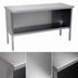 Thumbnail image #3 for John Boos 72-Inch x 24-Inch Stainless Steel Open-Front Enclosed Base Work Table with Fixed Undershelf, 14-Gauge Top