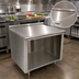 Thumbnail image #3 for Advance Tabco 120 x 36-Inch Underbar Open Front Cabinet Base Work Table with 14 Gauge 304 Stainless Steel Top and 1-1/2-Inch Rear Up-Turn
