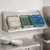Thumbnail image #3 for Advance Tabco Wall-Mounted Sorting Shelf for 3 Full-Size Dish Racks, 62 Inch Wide Stainless Steel