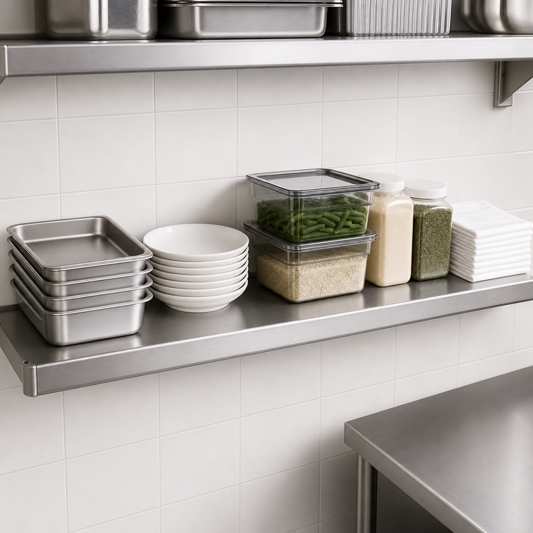 Product image #3 for Eagle Group Valu-Gard 42-Inch x 18-Inch Solid Commercial Shelf with Marine Edge